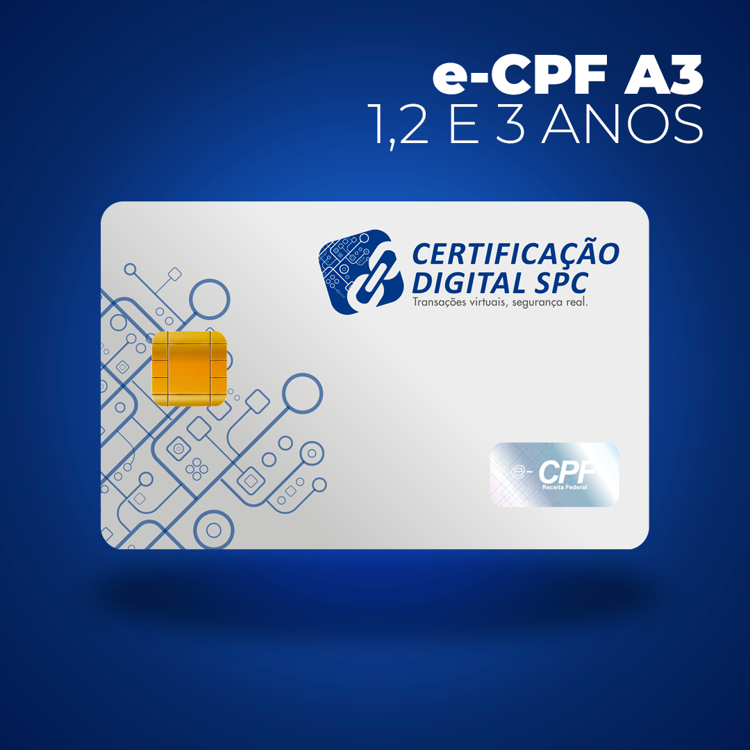 Certificado Digital e-cpf a3